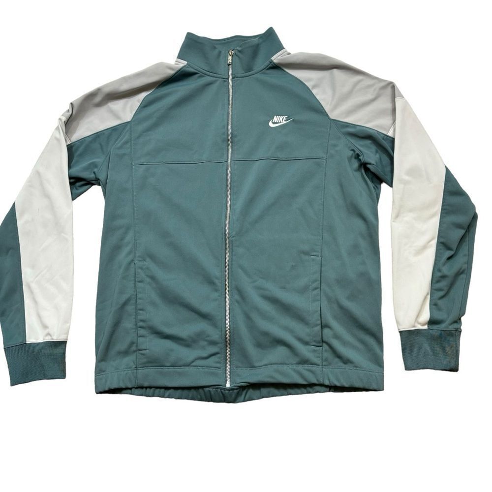 Men’s Nike Blue Green Full‎ Zip Track Jacket Size Large